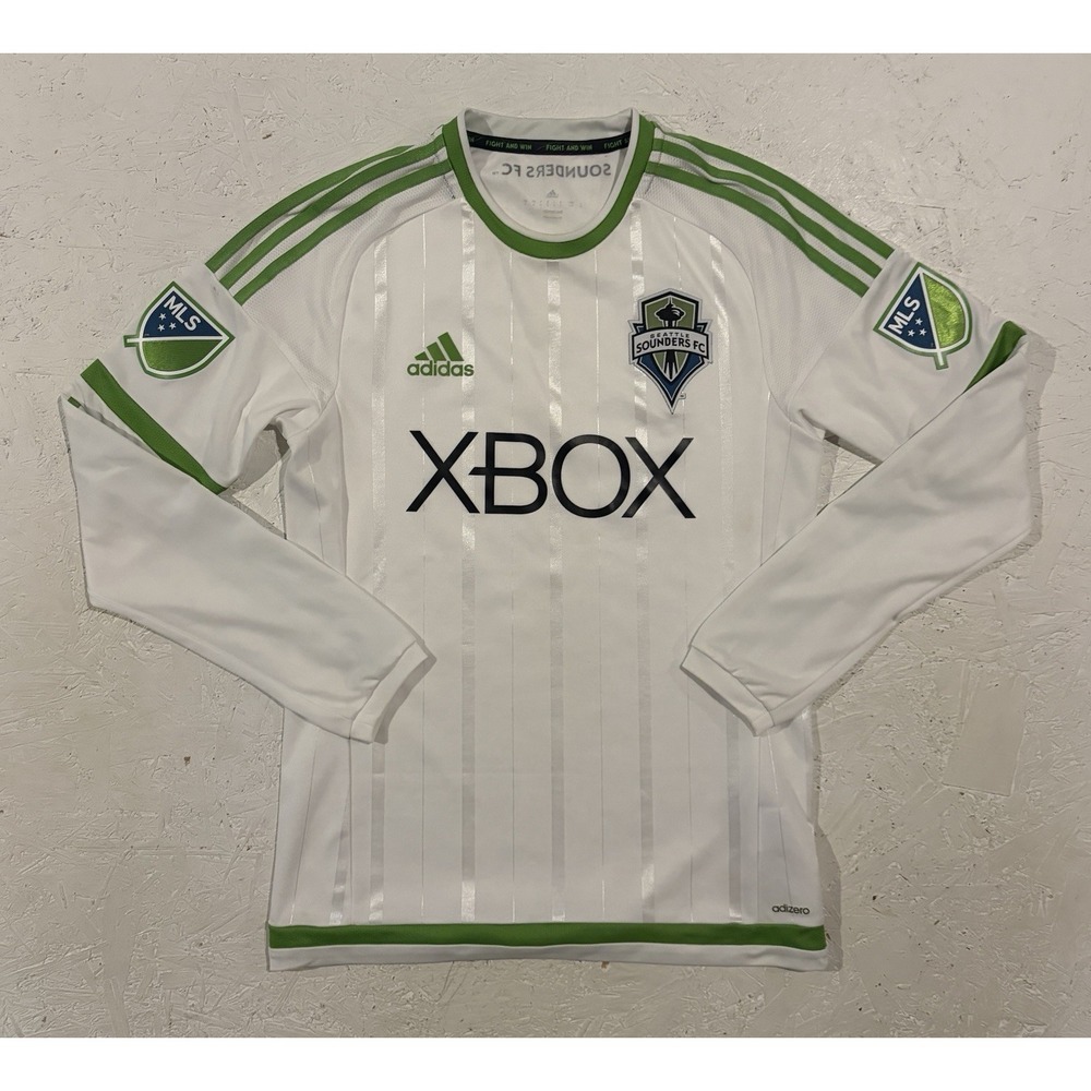 Seattle Sounders FC 2015 Away Jersey Men's Size S Adidas Xbox Long‎ Sleeve
